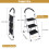 Folding Step Ladder 3 Step, Sturdy Heavy Duty Step Ladder with Handrails, White Wide Ladder Step Stool 3