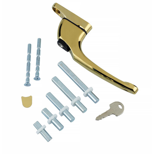 Universal Window Handle Inline Espag Handle Multi-Spindle Gold