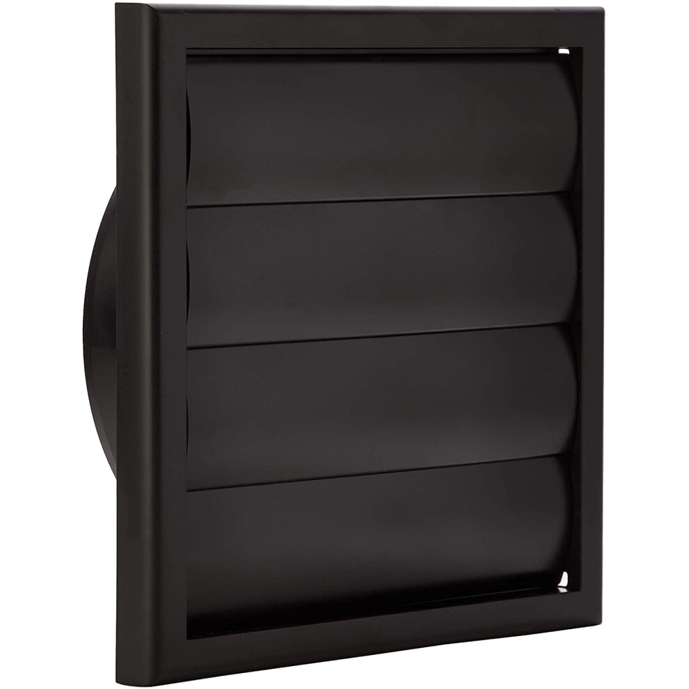 Vents 6 Inch Black External Gravity Grille Air Vent Cover With Removable Blades 150 Mm Extractor Fan Back Draught Shutter Covers Ducting Tumble Dryer 5056194039918