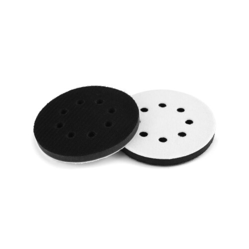 QWORK 2PCS Soft Sponge Interface Pad for Eccentric Sanders, 125mm 8 Holes Hook & Loop Soft Pad Sanding Pad, Impact Resistant Low Noise