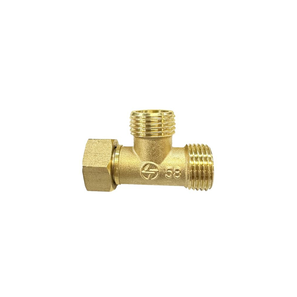 Tee Connector 1/2" 3 Way Hose Connector T-Shape Equal Pipe Connecting Fittings for Water Pipe Adapter/Coupler (Type C)