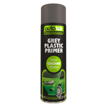 Professional High Covering Power Spray Paint, Grey Plastic Primer, 500 ml