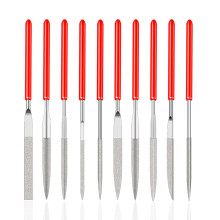 10 Pcs Mini Diamond Needle File Set Diamond Files Mini Needle Set for Jewlery Metal Glass Stone Grinding, Polishing and Engraving (2x100mm)