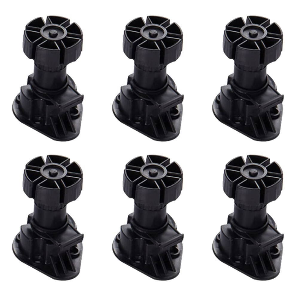 6 Pcs Cabinet Foot Plastic Height Furniture Cupboard Leg Adjustable Feet For Kitchen Bathroom Cabinet 80-120Mm 761588046469