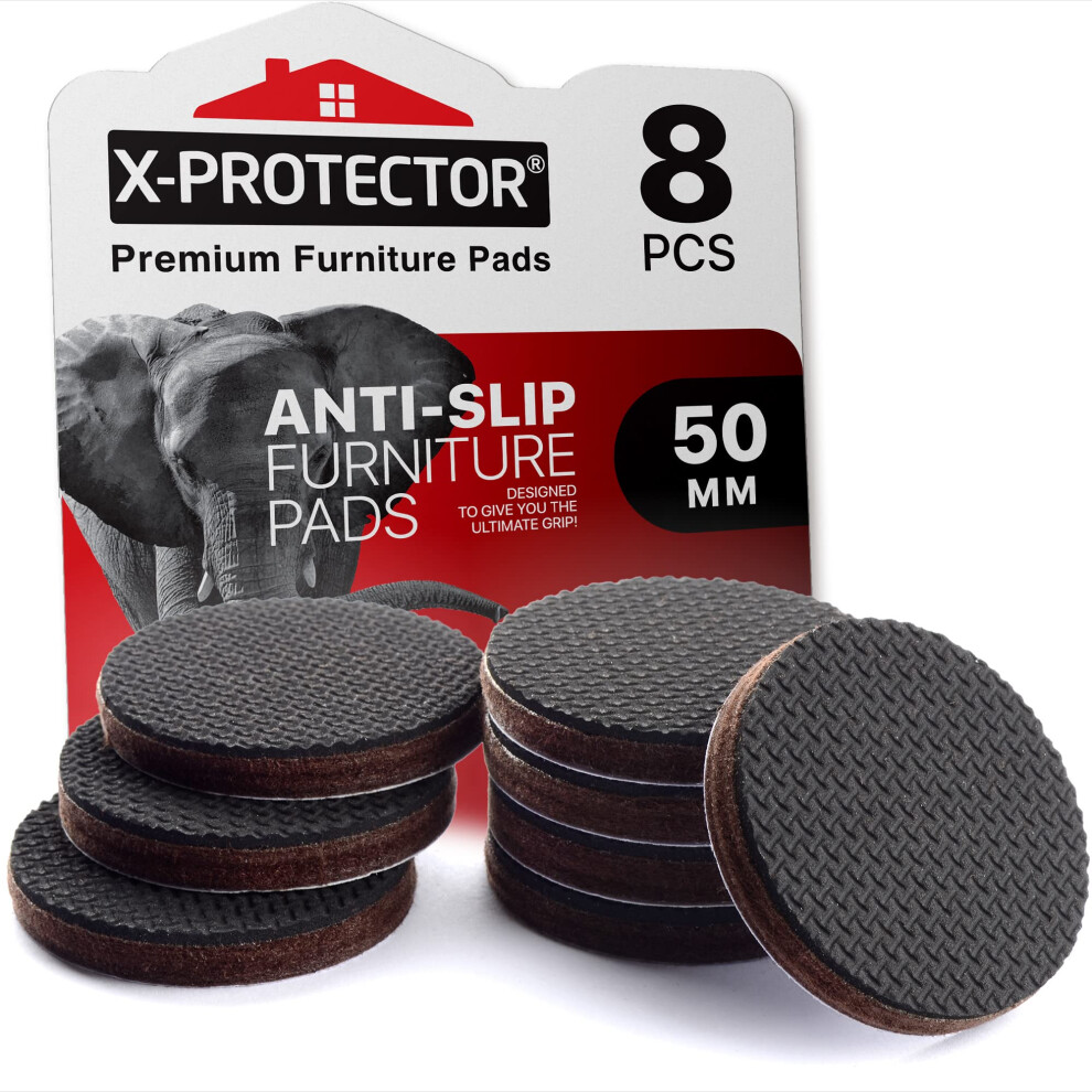 Furniture Pads - 8 Pcs 50Mm - Premium Non Slip Pads Floor Protectors - Rubber Feet For Furniture Feet - Ideal Floor Protector Pads To Keep Furniture 637405874532