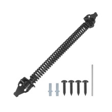 QWORK 14 Inch Heavy Duty Gate Spring - Carbon Steel Self Closing Gate Closer with Fittings for Garden Doors Fence Doors Wooden Gates