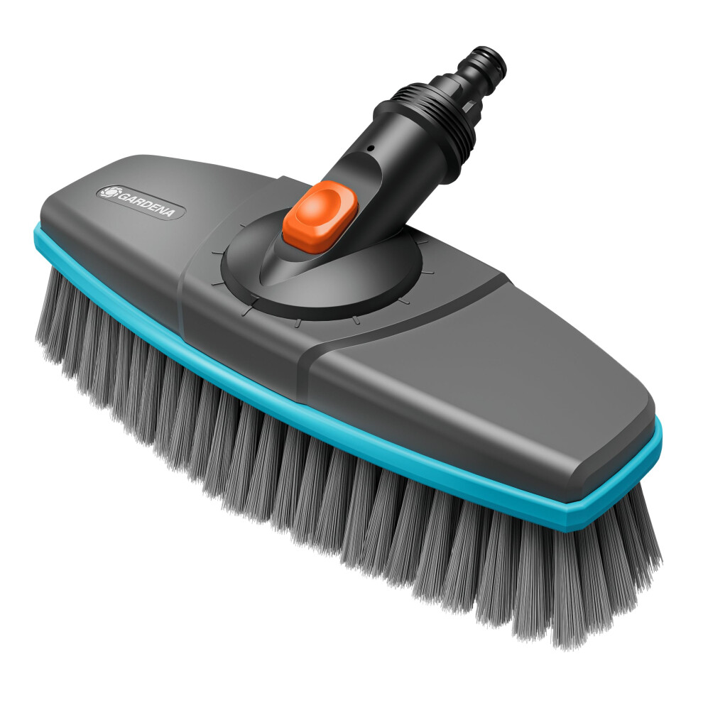Cleansystem soft, long-handled brush: Brush for cleaning sensitive surfaces, soft bristles, swivelling, for connection to Cleansystem handle, ideal