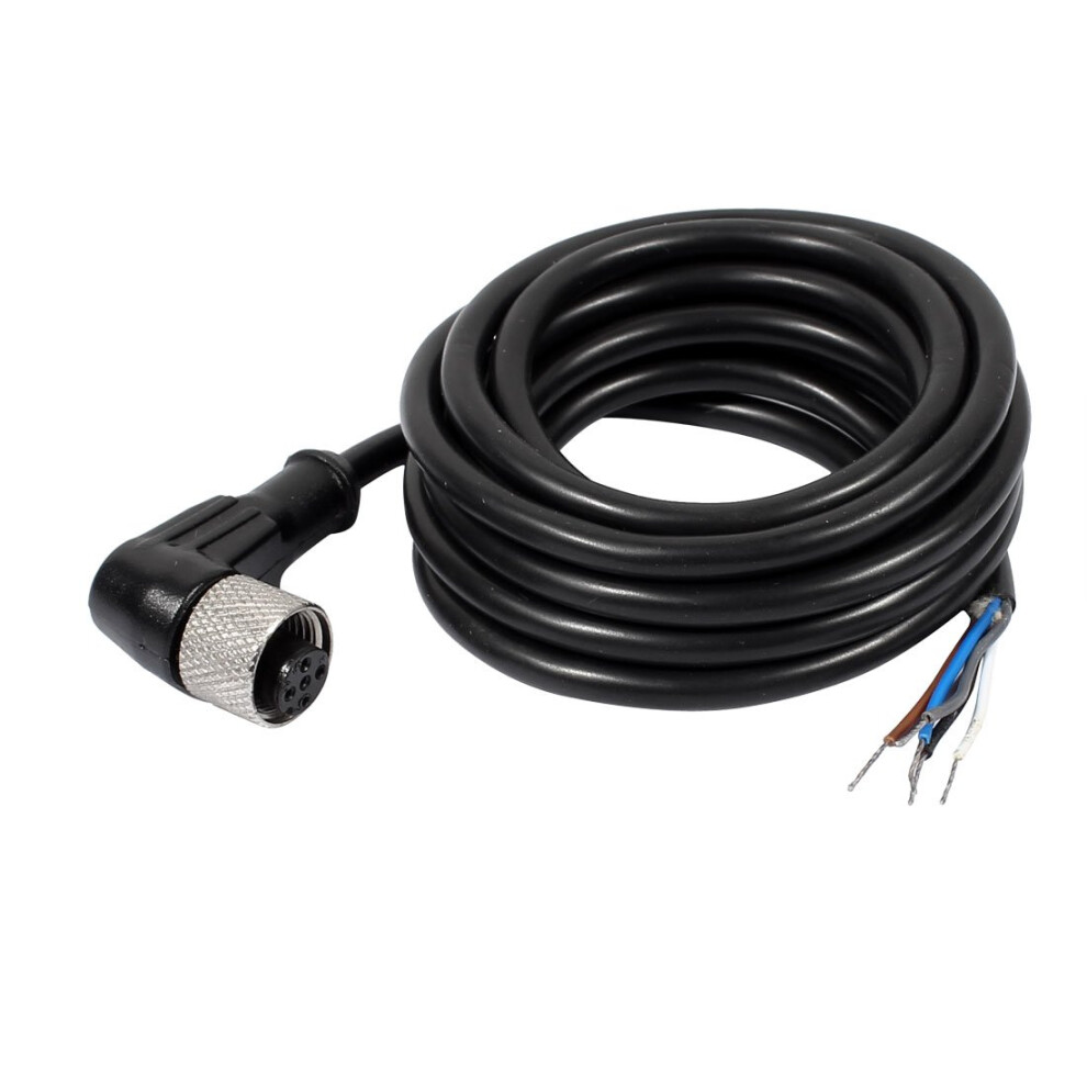 Sourcingmap M12 2M Female Right Angle 5 Pin Connector Aviation Socket Electrical Cable 604267119842