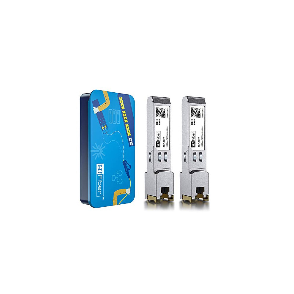 2 Pack, 1000Base-T Sfp Transceiver, Sfp To Rj45, 1.25G Copper Sfp To Ethernet Module Compatible With Cisco Glc-T/Sfp-Ge-T, Ma-Sfp-1Gb-Tx, Ubiquiti 602693072144