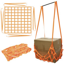 Cargo Hoisting Nets 1Mx1M Polyester Safety Hoisting Net 300 KG High Load Capacity Cargo Hanging Net Square Mesh Handling Hoisting Straps for Loading