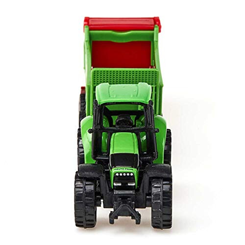 1673, Tractor with Universal Manure Spreader, Metal,Plastic, Green, Opening tailgate 1