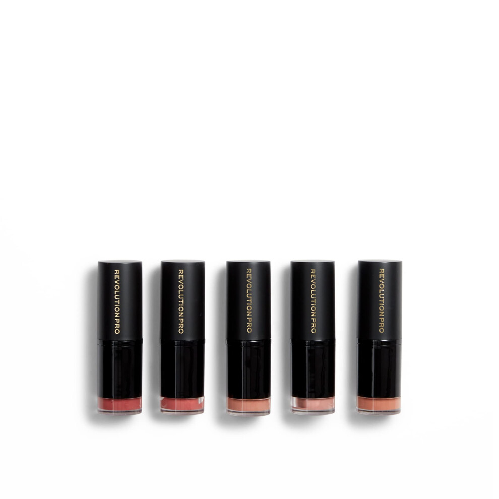 Revolution Pro Lipstick Collection Satin Lipstick Gift Set Shade Blushed Nudes 5X3,2 G - Image 4