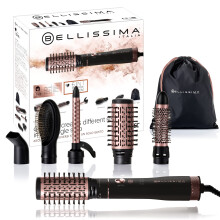 5-in-1 Hot Air Brush Styler and Volumiser - Interchangeable Hair Dryer with Ion Technology, Ceramic & Keratin Coated Brushes, 1000W, 2 Heat/Speed