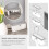 78020 CableGuard Cable Box - Child Safe Cable Management for Multiple Sockets, White (31 cm) 2