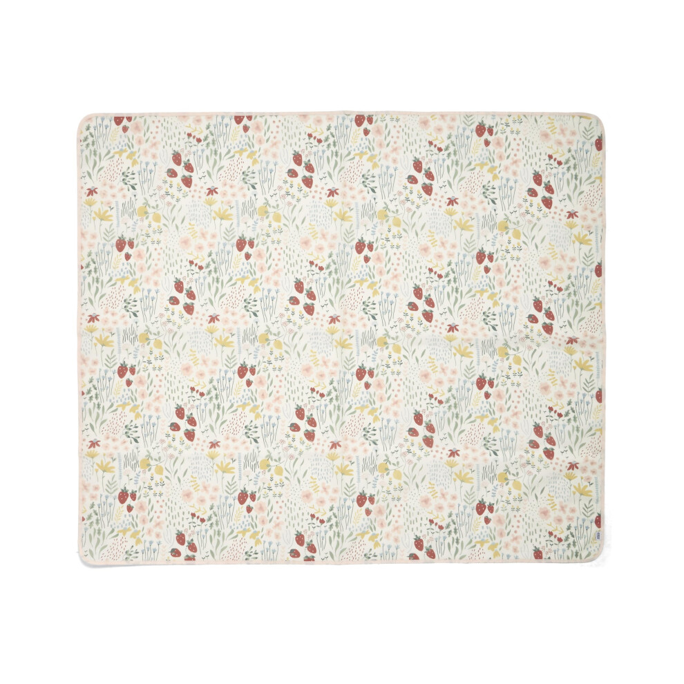 Splash Mat for Highchairs, Practical and Wipe Clean Mat to Catch Dinner Time Spills, Fruit Garden