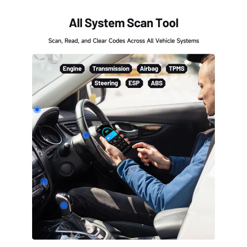 CarPal-A OBD2 Code Reader Bluetooth, All System OBD2 Scanner for iOS & Android, Vehicle Health Check, 6 Maintenance Services, Smog Check, Repair Guide 2