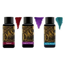 - 30ml Fountain Pen Ink - 3 Pack - Oxblood & Imperial Purple & Aurora Borealis