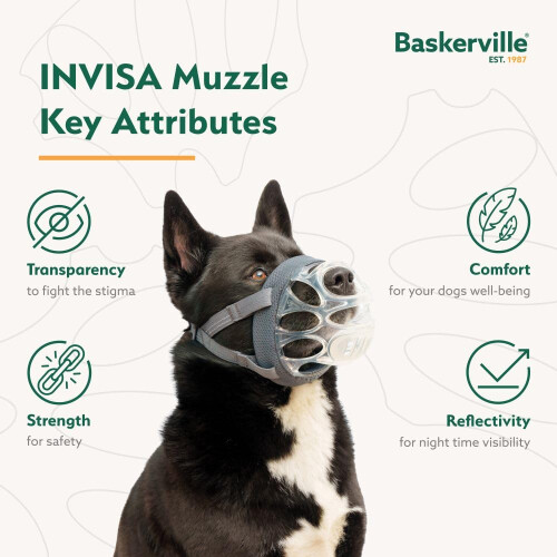 Muselière - BASKERVILLE - INVISA - Sûre - Réglable - Matelassée 2