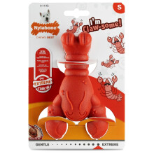 Extreme Chewers Tough Nylon Dog Novelty Lobster Chew Toy, Durable, Boredom Breaker, Cleans Teeth, Filet Mignon Flavour, Small, For Dogs 0-11kg