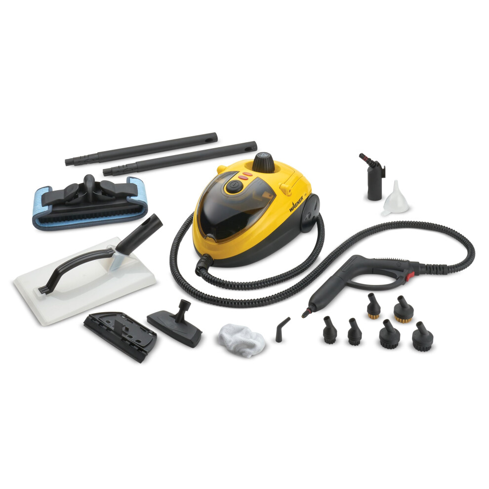 Power Steamer 915 E, multifunctional steam cleaner with 18 accessories, pressure 3.5 bar, steaming time approx. 40min, 1.2l tank, 2,4 m hose length,