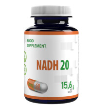 NADH 20mg | 60 Vegan Capsules | High Strength Energy, Brain & Cellular Support | 3rd Party Lab Tested | Non-GMO & Gluten-Free