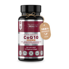 Ubiquinone Coenzyme Q10 200mg Softgel Capsules, 120 Super Strength Vegan Friendly Naturally Fermented High Absorption CoQ10 Capsules Made in The UK to