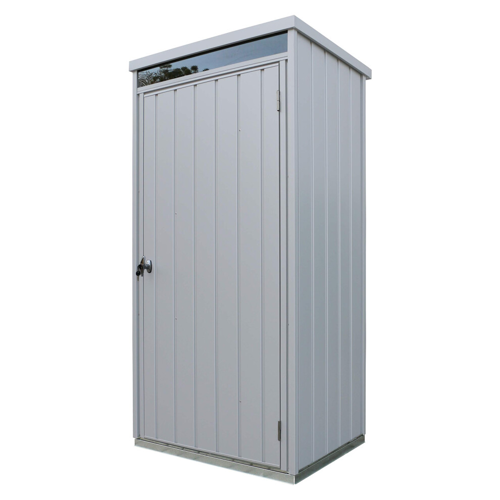 Palladium High Store Locker Single Door with Front Skylight, Multi-Purpose Garden Storage Cabinet, Outdoor Tall Cupboard, Adjustable Shelf Kit
