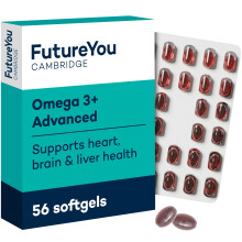 Omega 3+ Advanced Krill Oil Capsules – 28 Day Supply, 56 Softgels - High Strength Omega 3 Capsules High Strength for Brain Energy – Focus