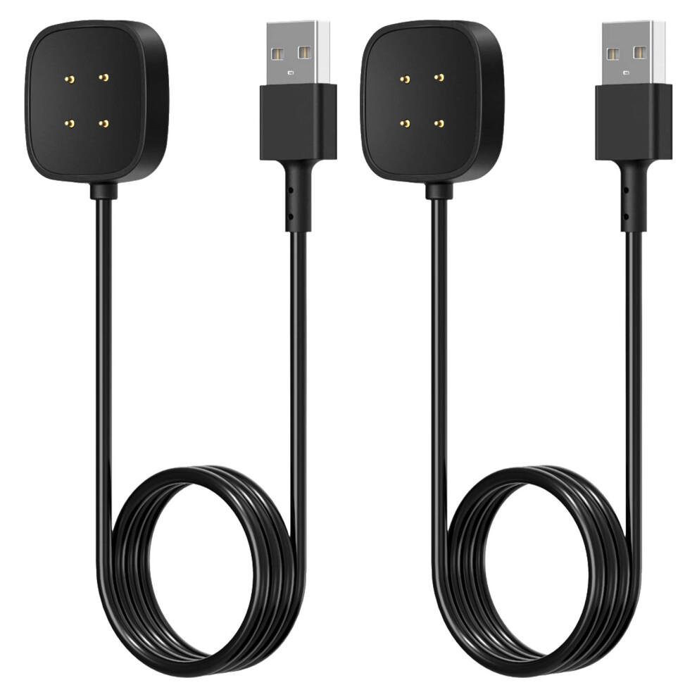 Charger Cable Compatible With Fitbit Versa 4/Versa 3 & Sense/Sense 2 Smartwatch, Usb Charging Cord Replacement For Versa 3/4 For Sense/2 Charger, 2 750743594655