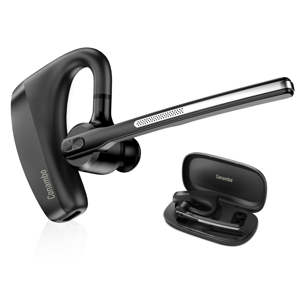 K10c Bluetooth Headset V5.2, Bluetooth Earpiece With Cvc 8.0 Dual Mic Noise Cancelling Wireless Headset 16Hrs Talking Time Handsfree Headset For Ios 644925633716