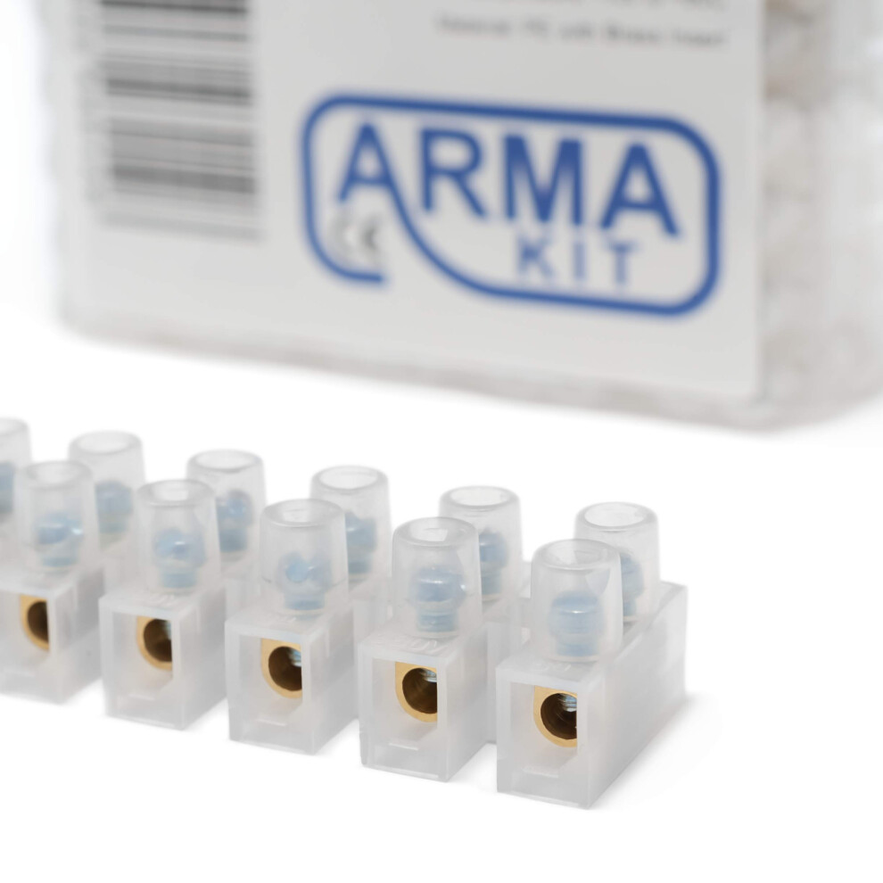 12 Way Electrical Connector Strip, Chocolate Terminal Blocks - Pack Of 10 (3 Amp) 5060808480126