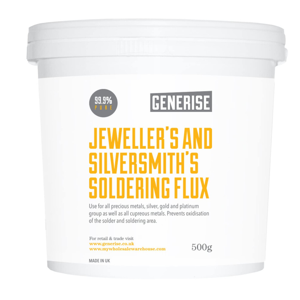 Soldering Flux Jewellers And Silversmiths Solder Crystal Form Flux Powder 99.9% Pure - For Welding Gold, Silver, Platinum, Brass, Copper 500G 5056444609465