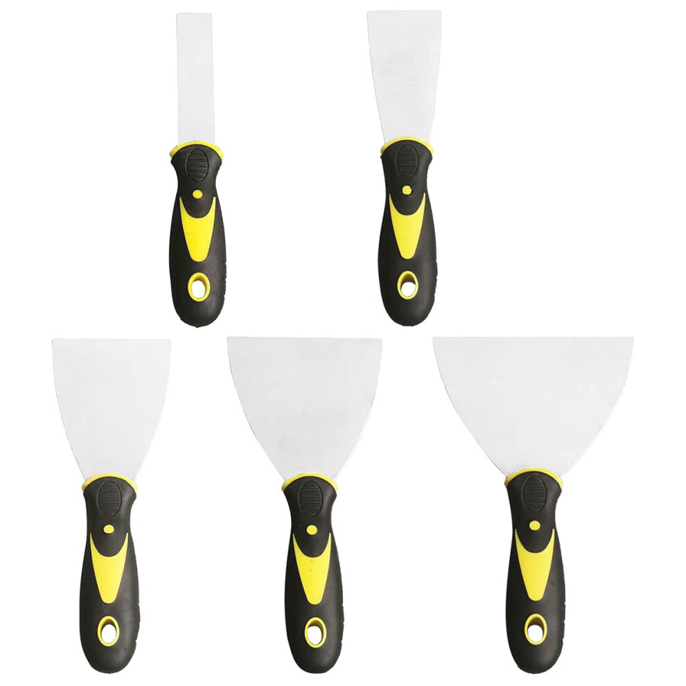 Wallpaper Paint Scrapers, 5 Pcs Paint Scraper Filling Putty Tool Set For Diy Decorating Paint Removal 743623697959