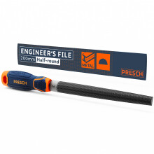File Half-Round 200mm - High-Quality Half-Round File with for Filing Curves and Straight Lines in Metal, Wood or Plastic - High-Quality Metal File