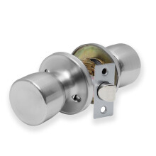 Tulip Passage Knob Set Satin Chrome, Door Knob for Internal Wooden Doors
