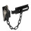 Matt Black Locking Door Chain, Front Door Security Chain with External Key Unlocking Mechanism. 1
