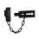 Matt Black Locking Door Chain, Front Door Security Chain with External Key Unlocking Mechanism. 4