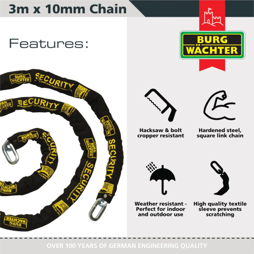 Burg-Wachter GKM 10/300 Sold Secure Chain, 3M 1