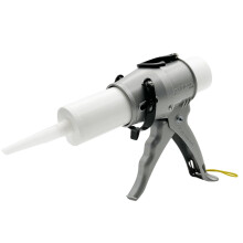 SILIGUN PRO Compact 24:1 Caulking Gun - No Drip Caulk Gun - Patent Design - Lightweight Aluminum Frame - Works with All 10 oz Tubes (SILIGUN PRO)