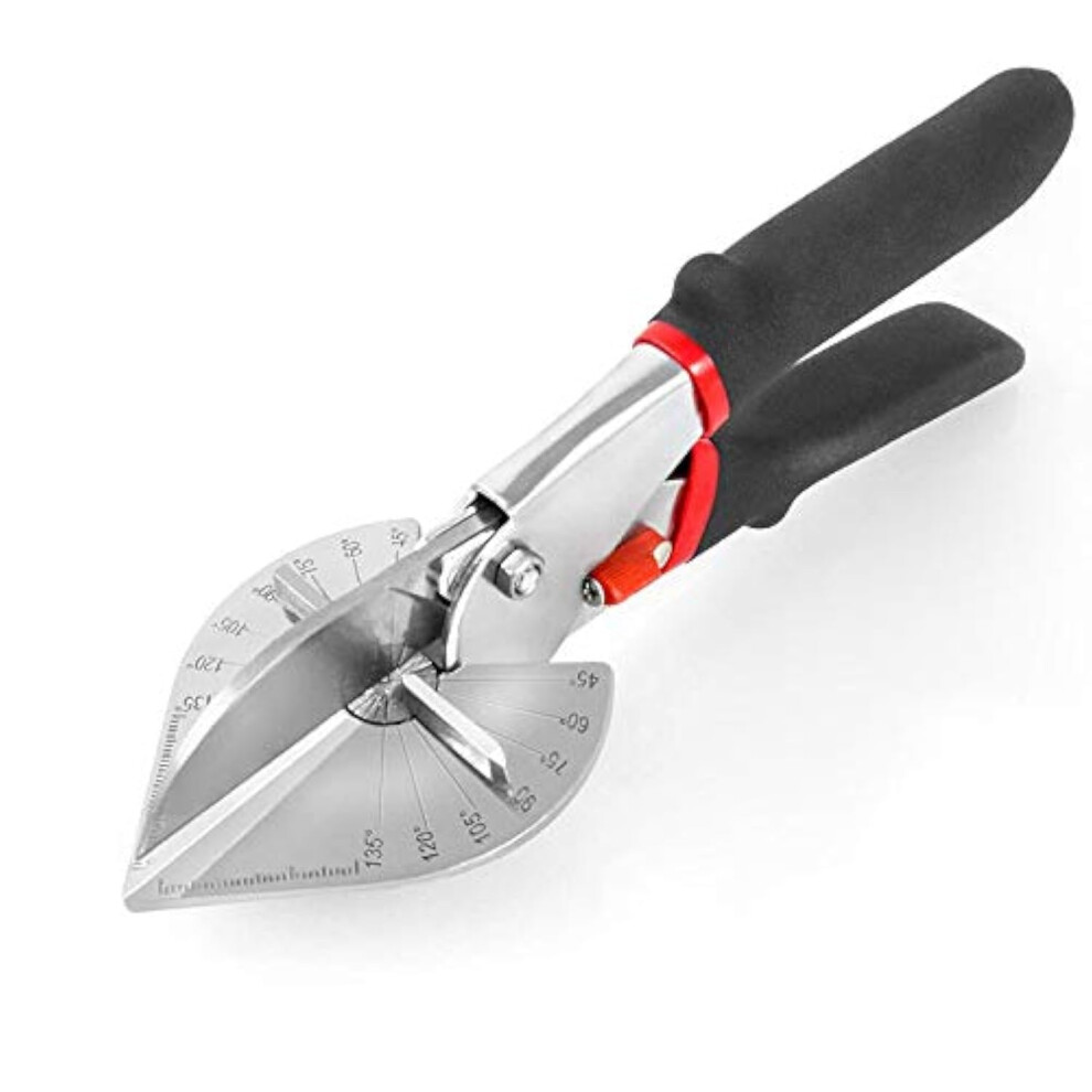 Multi Angle Miter Shear Cutter Hand Tools,45-135 Degree Adjustable Angle Scissors Trim Shears Tools For Vinyl Wood Molding Trim 734327341484