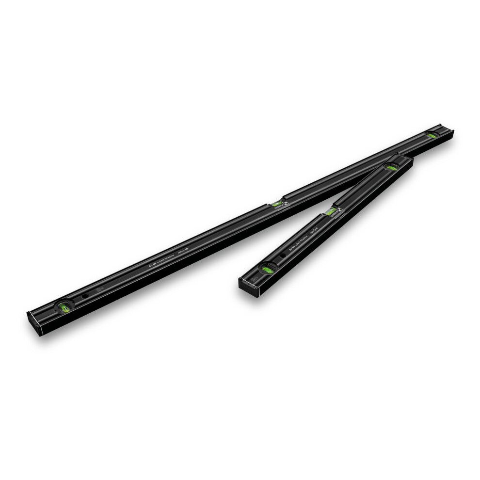 Spirit Level Set 80 AS-2 Dark Shadow 2-Piece 60cm 120cm