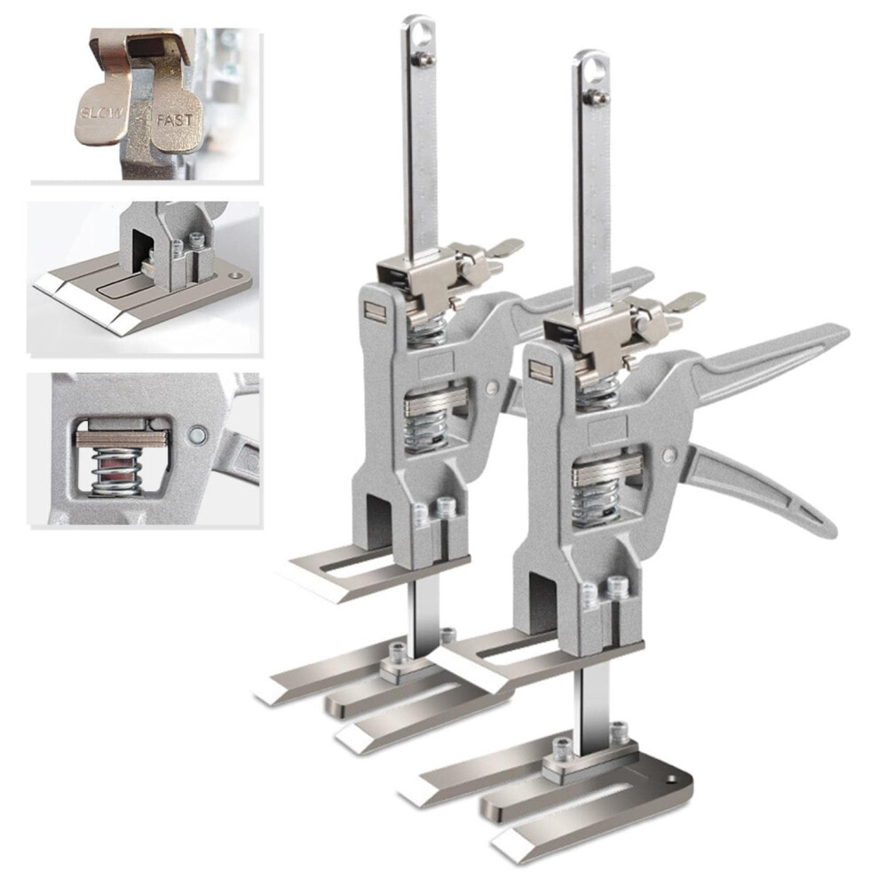 2 Pack Full Metal Labor Saving Arm Jack, Multi-Function Height Adjustment Lifting Device, Two-Speed Descent Mod, Lifter Cabinet Jack For Installing 700973390367
