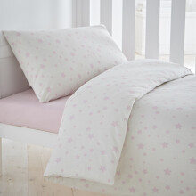Safe Nights Cot Bed Duvet Cover Set – 100% Cotton Toddler Child Quilt Duvet Cover and Pillowcase Set – Super Soft, Hypoallergenic and Machine