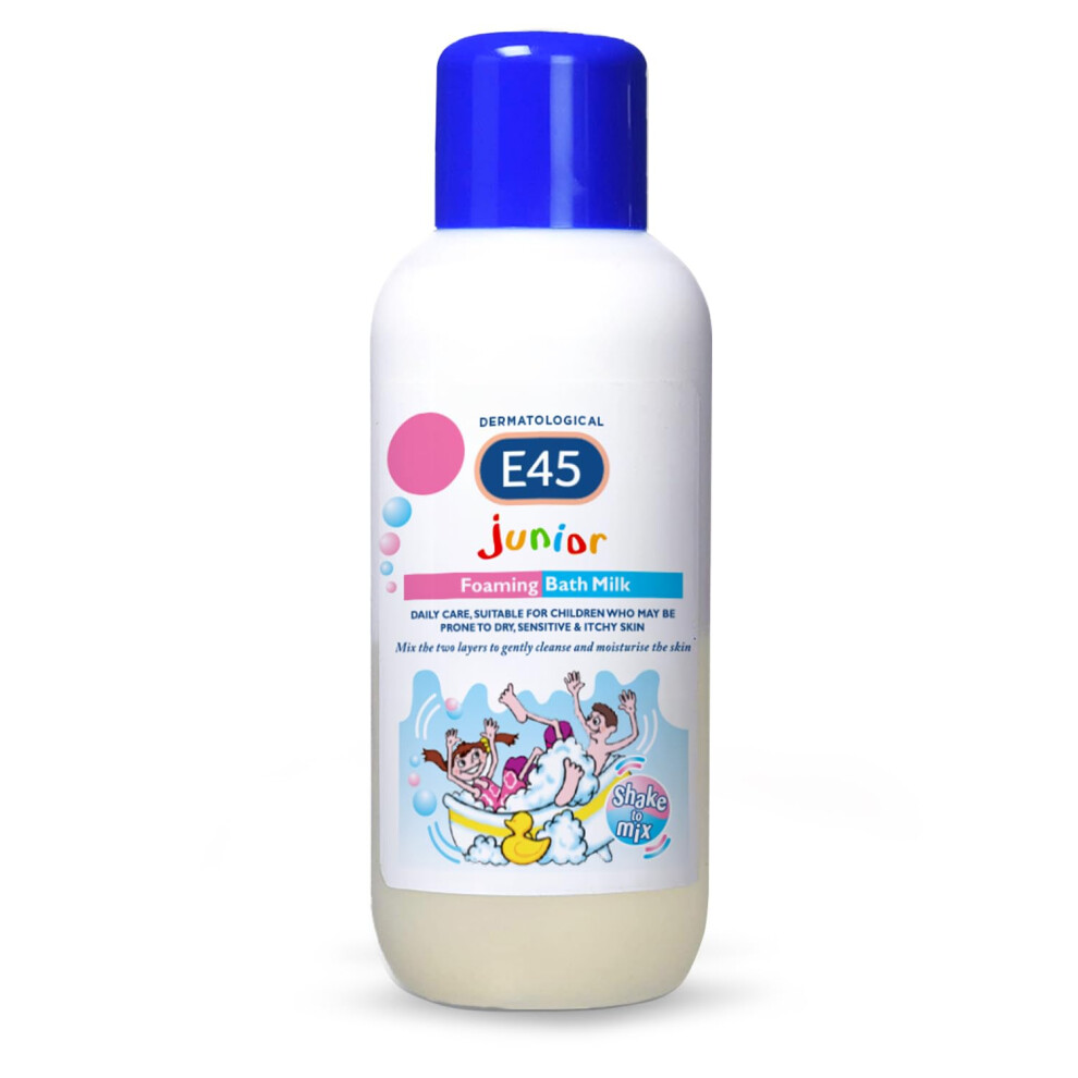 Dermatological Junior Foaming Bath Milk 500 ml – Bath Foam for Kids - Soap-Free Body Wash to Protect and Moisturise Dry and Sensitive Skin –