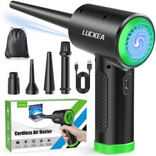 Electric Compressed Air Duster Cleaner for PC - Rechargeable Cordless Compressed Air Cleaner Blower for Laptop, Keyboard, Electronics, Home Cleaning,