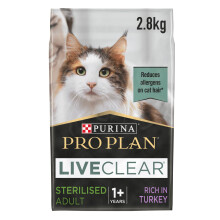 PURINA PRO PLAN LIVECLEAR STERILIZZATO Tacchino 2,8 kg