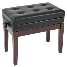 Deluxe Adjustable Piano Bench with Storage ~ Satin Rosewood,KPB10BRN