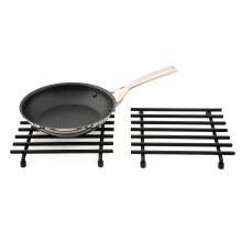 – Trivet – Pack of 2 - Heat Resistant – Kitchen Worktop Protectors – Square - Black