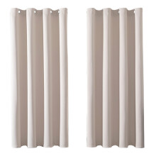 Blackout Curtains Bedroom 66 Drop 2 Panels Biscotti Beige Eyelet Thermal Curtain for Living Room Soft Texture Window Treatments for Kids 46x66 Inch