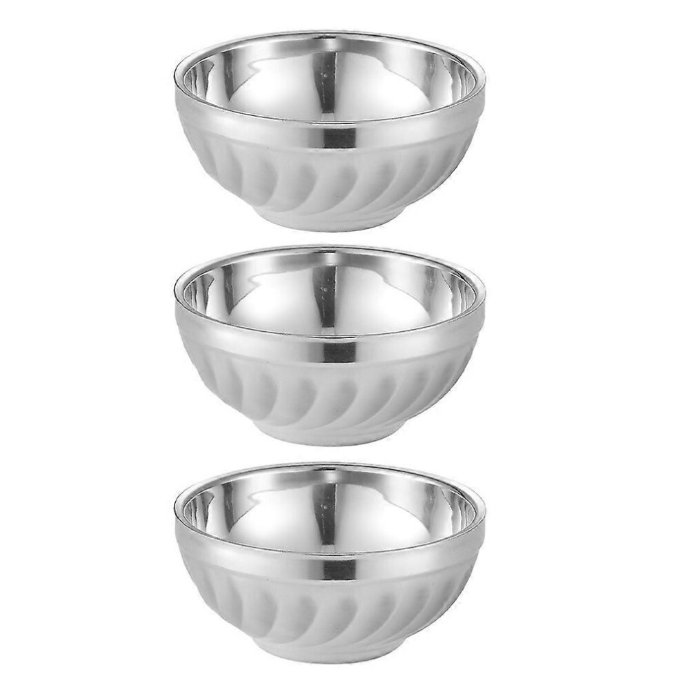 (As show, One size) 3 Pcs Appetizer Plates Ceramic Anti- Slip Bowls Soup Bowls Korean Noodle Bowl Double Wall Bowl-image-OPC-PGYBF7D-NEW